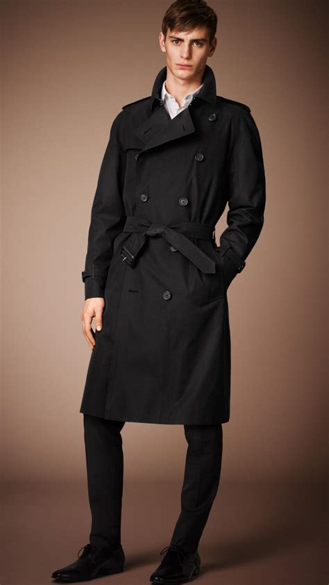 black burberry trench jacket|Burberry trench coat black men's.